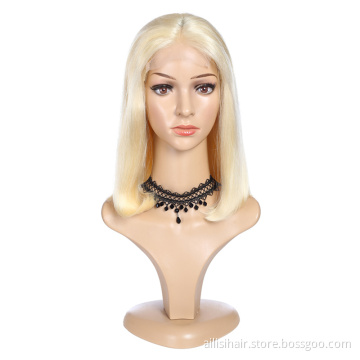 Wholesale Lace Closure Wigs Bob Blonde 613 100% Virgin Remy Human Hair Lace Front Wig With Closure